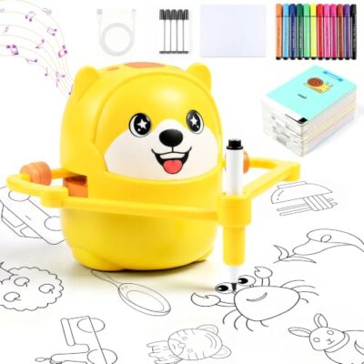 Drawing Robot for Kids, STEM Screen-Free Montessori Toy, Ages 3 4 5 6 7 8 | Painting Robot, Montessori Educational Toy, Voice Interaction, Music & Vocab Learning, Gift for Kids, STEM Educational Toy